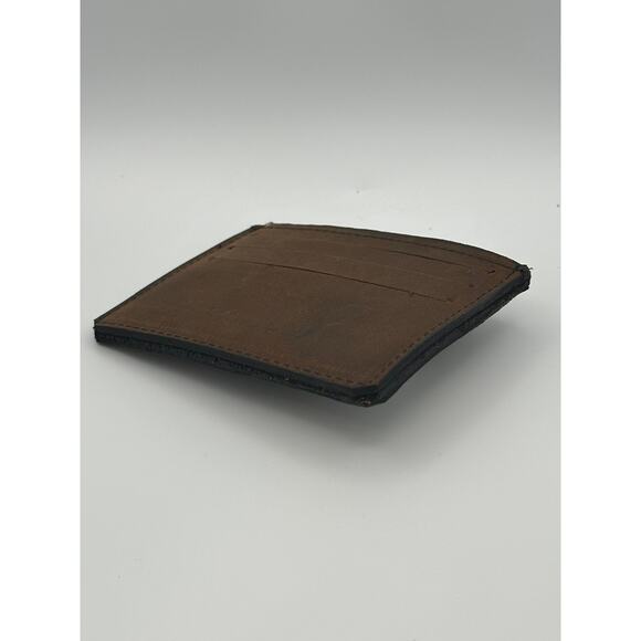 Oaxaca Handmade Brown Leather Slim Card Holder Wallet - Picture 4 of 5